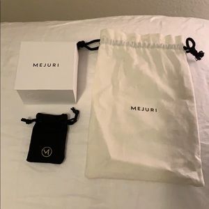 Mejuri box and dust bag bundle